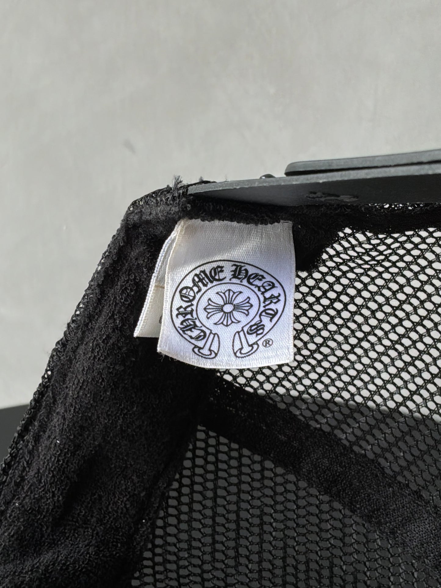 Chrome Hearts Vintage FUCK Black Trucker Hat