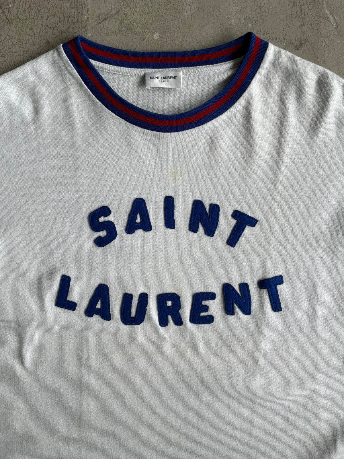 Saint Laurent Paris Embroidered Logo Tee