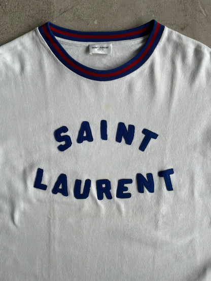 Saint Laurent Paris Embroidered Logo Tee