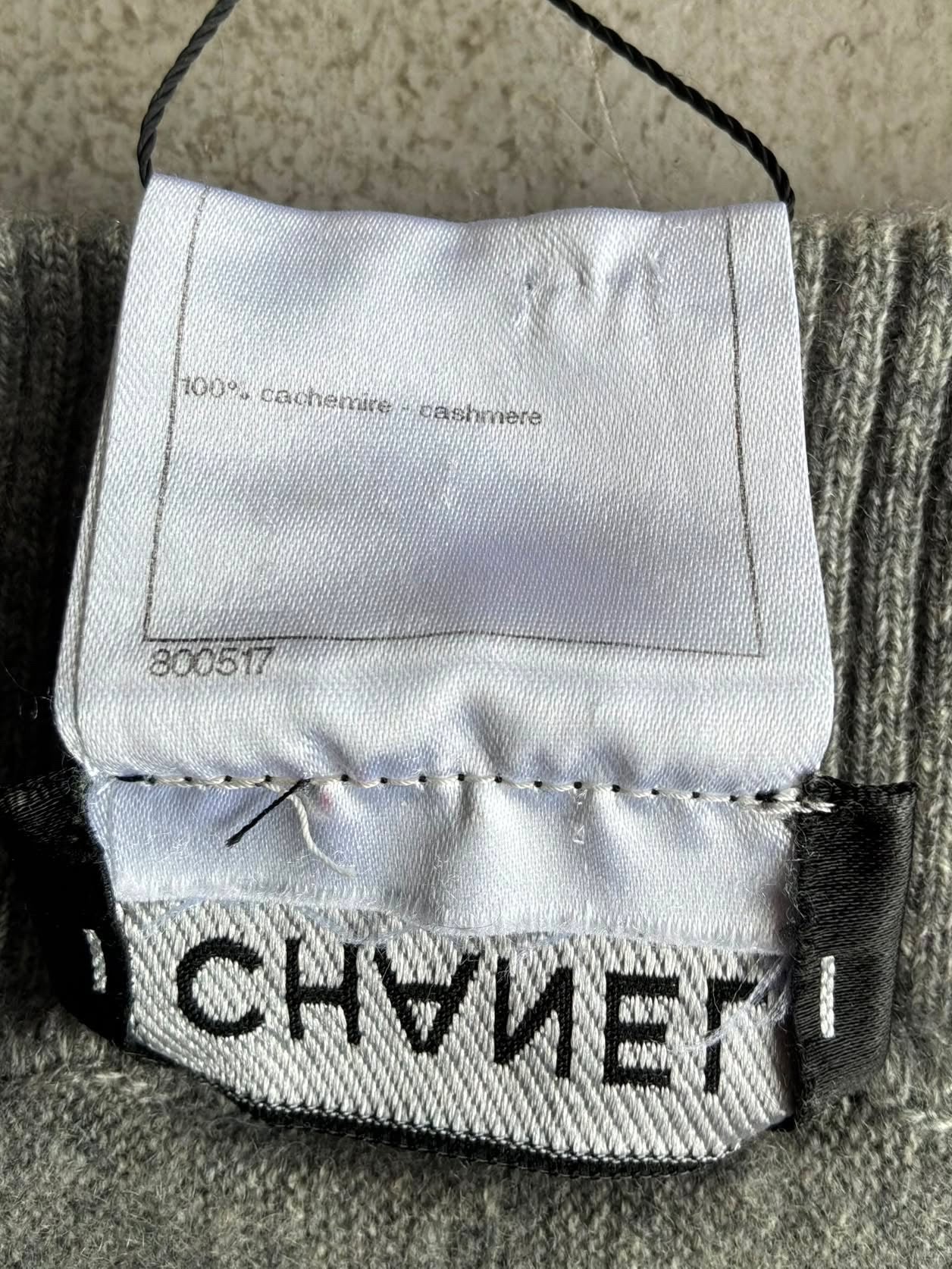 Chanel Embroidered CC Cashmere Bomber Jacket
