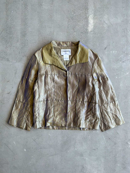 1999 Chanel Silk Nylon Metallic Blazer