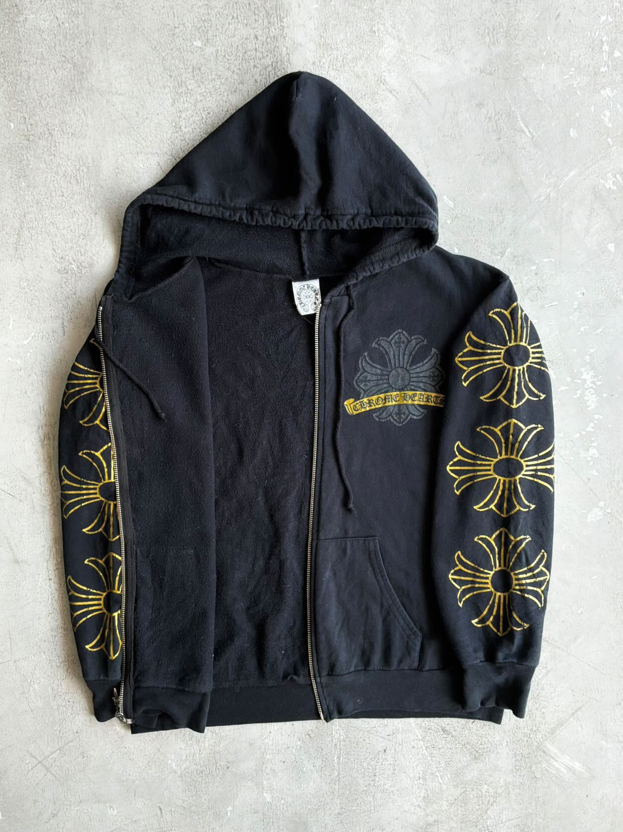 90’s Chrome Hearts Cracked Horseshoe Zip Hoodie