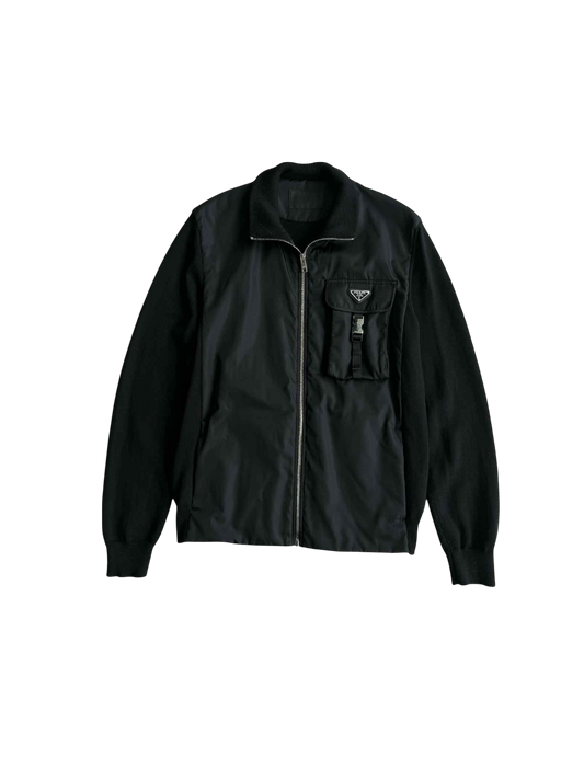 Prada triangle Logo Black Jacket