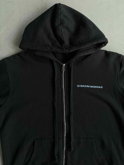 Chrome Hearts Logo Print Zip Hoodie
