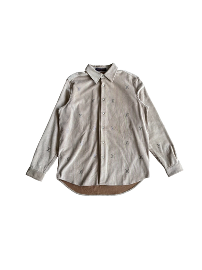 2026 Louis Vuitton Swarovski Monogram Corduroy Shirt