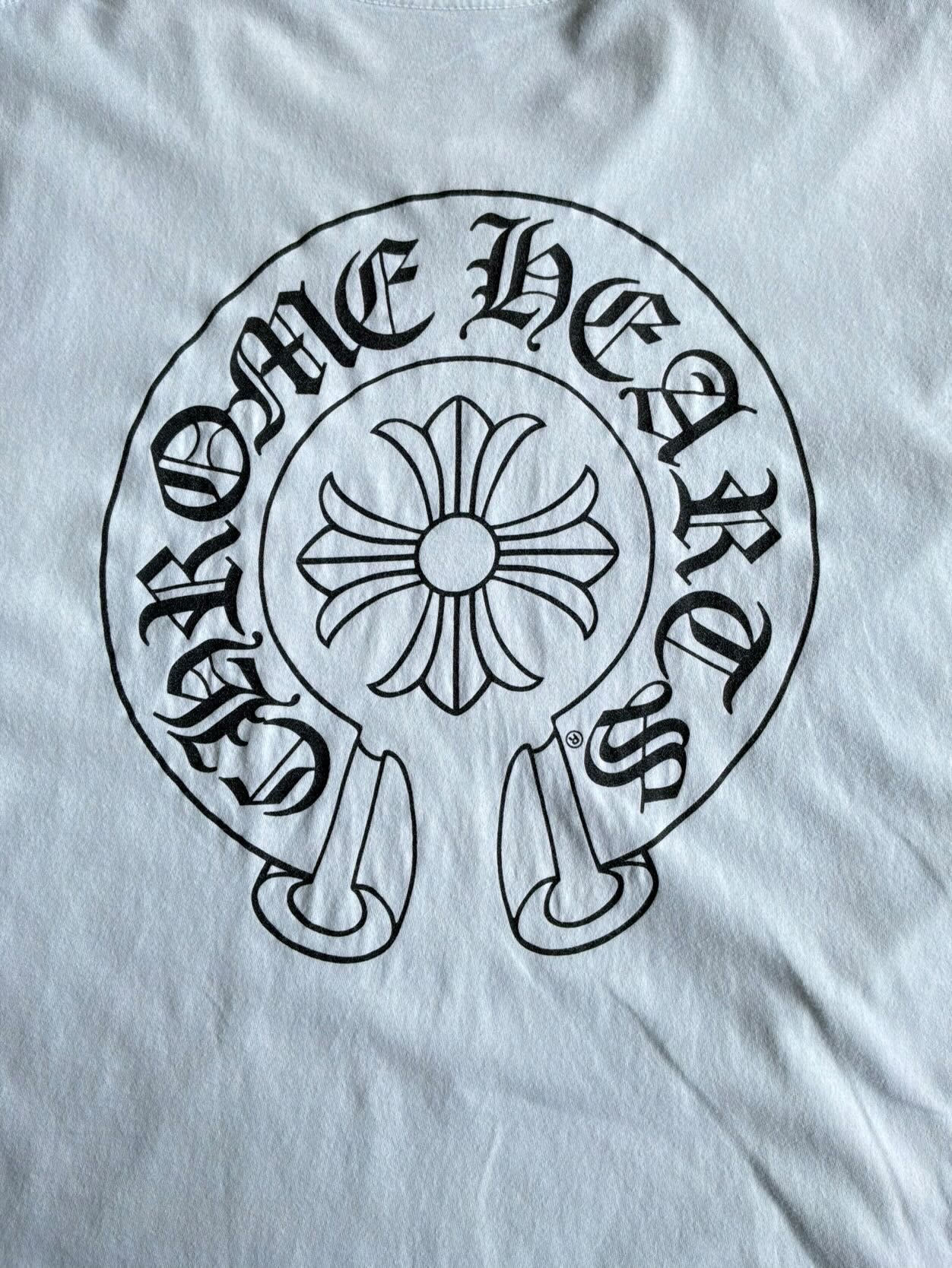 Chrome Hearts Side Script Horseshoe Tee