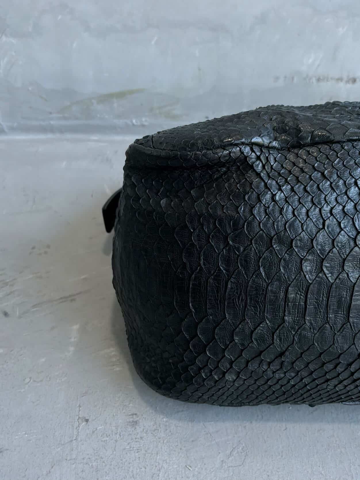 Fendi Python Double Flap Mamma Baguette Bag