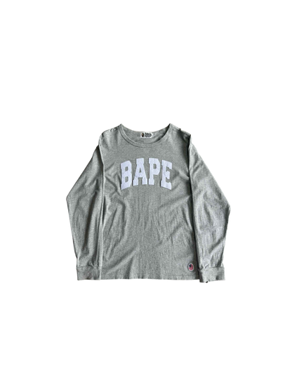 Bape Grey Script Logo Sweater