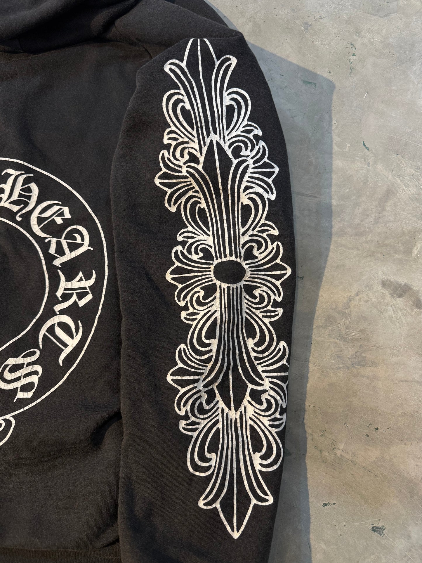Vintage Chrome Hearts Horse Floral Zip Hoodie