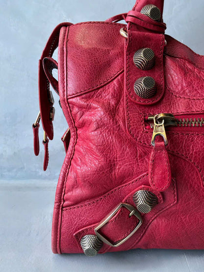 Balenciaga Classic City Giant 21 Bronze Red Lambskin Bag