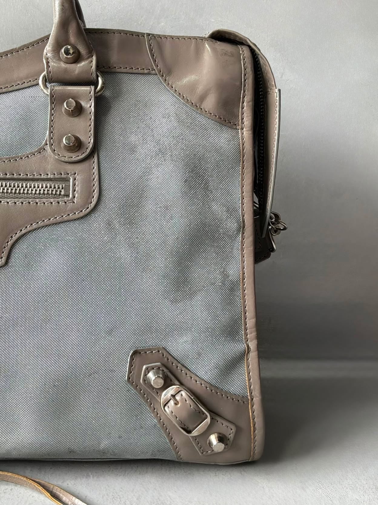 Balenciaga Classic City Mesh Leather Bag