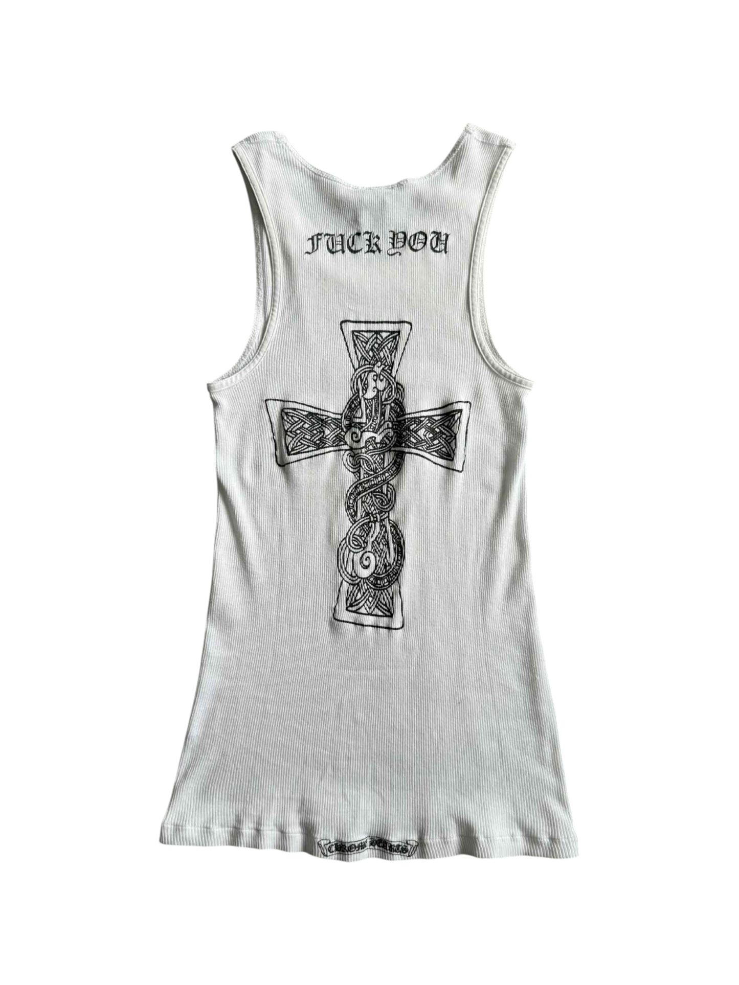 Vintage Chrome Hearts Fuckyou Cross Tank Top