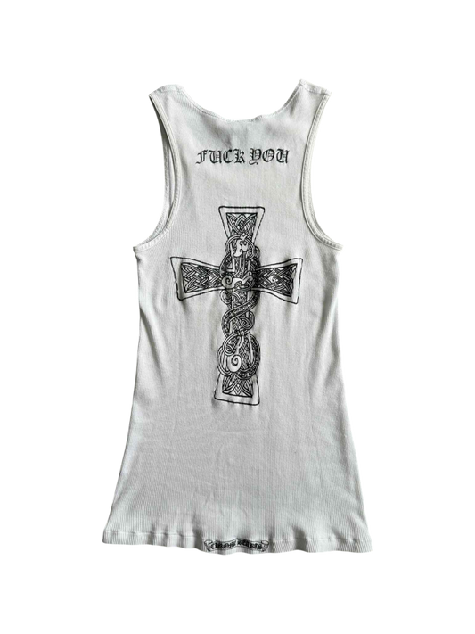 Vintage Chrome Hearts Fuckyou Cross Tank Top