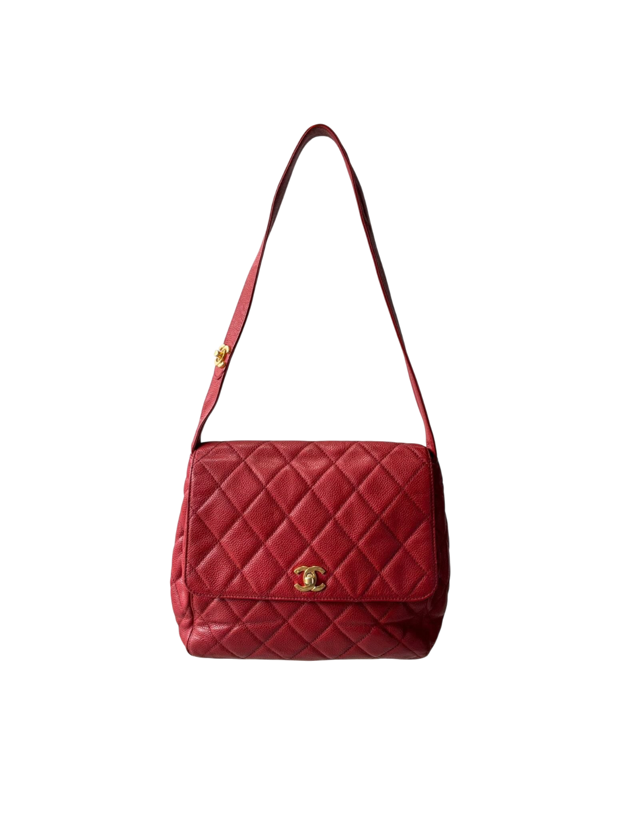 90’s Chanel Kelly Flap Caviar Shoulder Bag