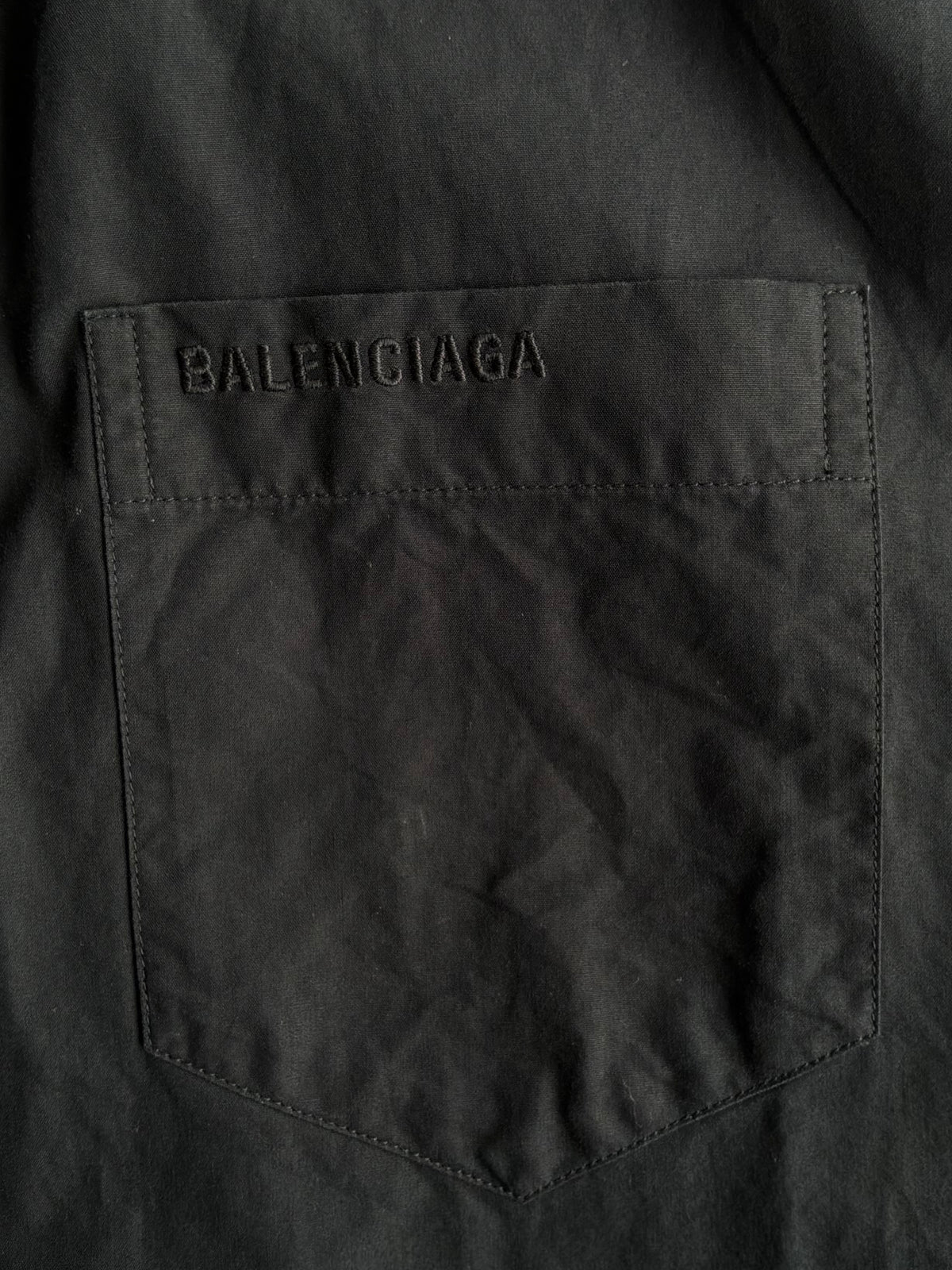 Balenciaga Chest Script Polo Button Down