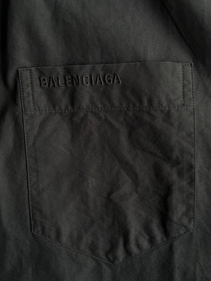Balenciaga Chest Script Polo Button Down