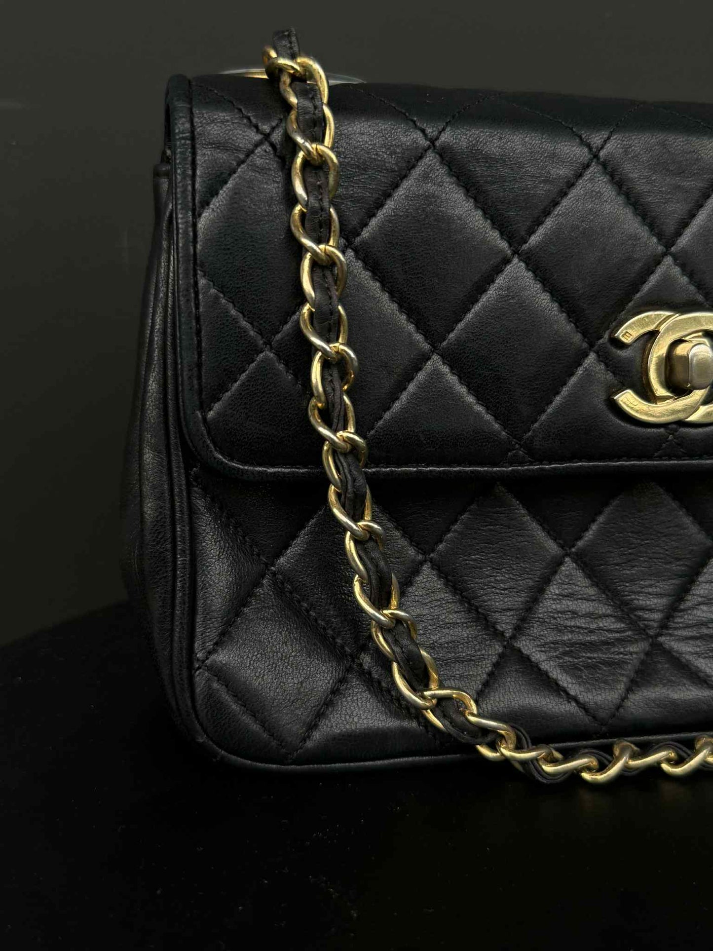 1980’s Chanel Mini Diamond Quilted Shoulder Bag