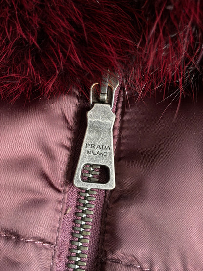 Prada Womens  Rabbit Fur Puffer Jacket