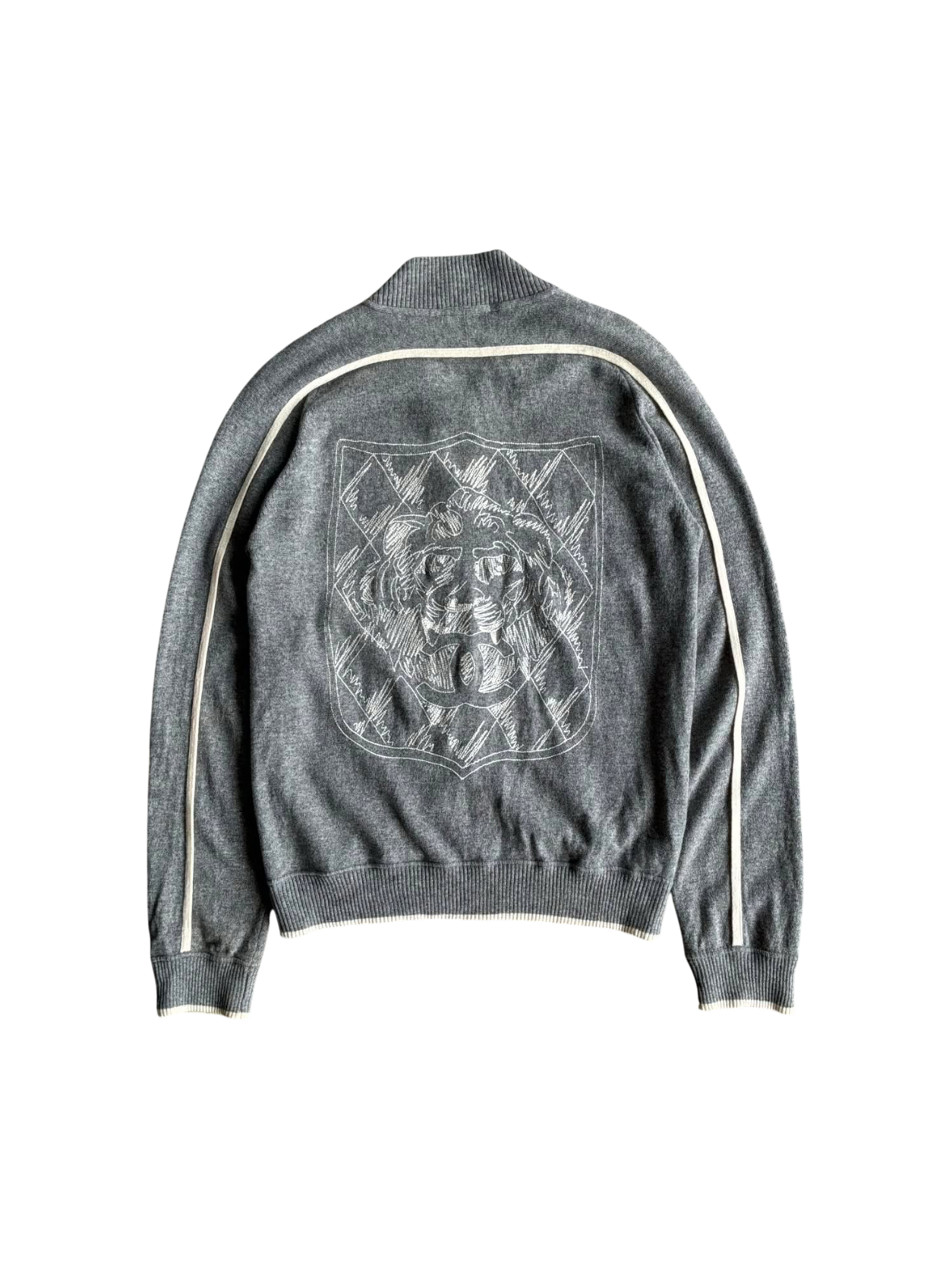 Chanel Embroidered CC Cashmere Bomber Jacket