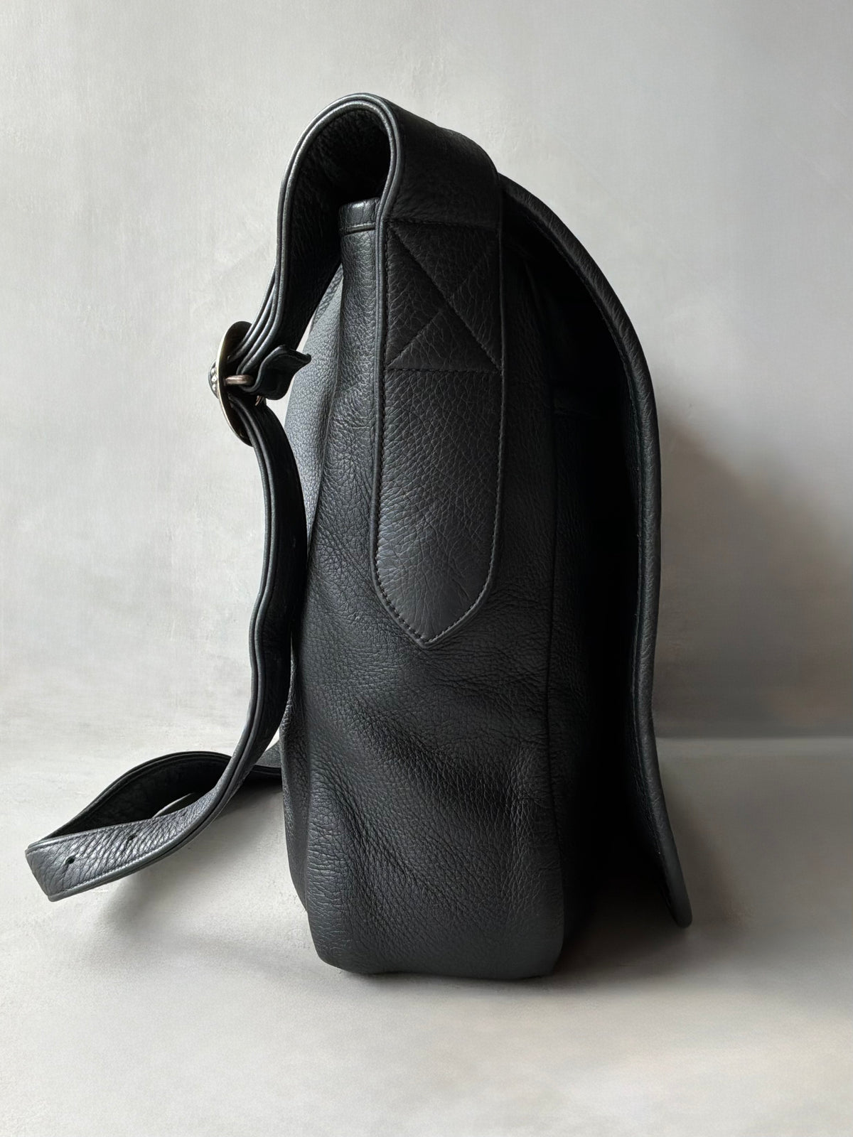 Chrome Hearts Cemetery Cross Patch Mail Leather Bag