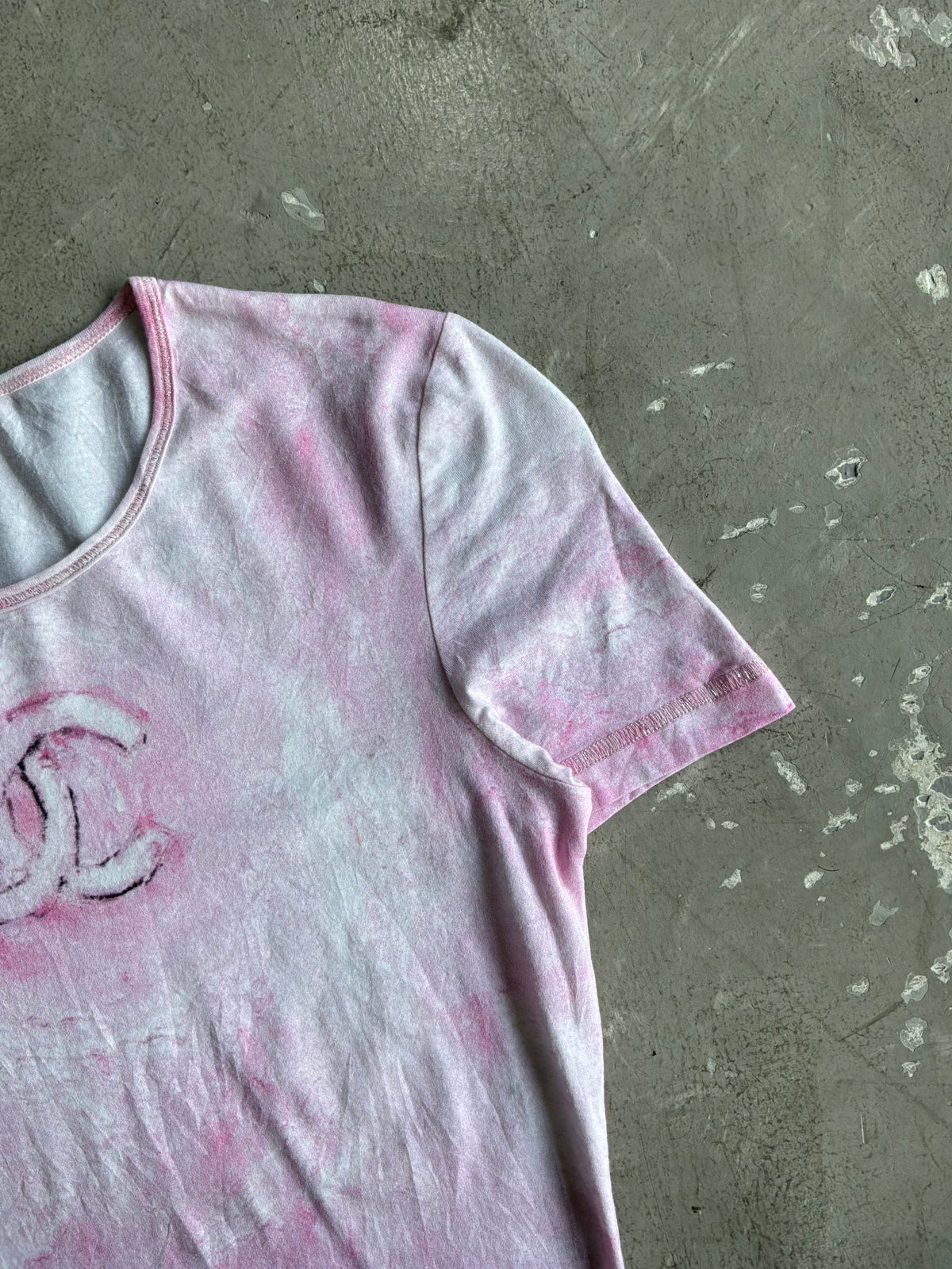 Chanel CC Pink Tie Dye Top