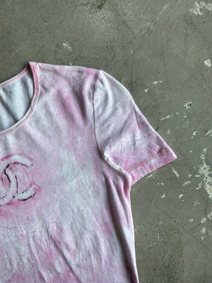 Chanel CC Pink Tie Dye Top