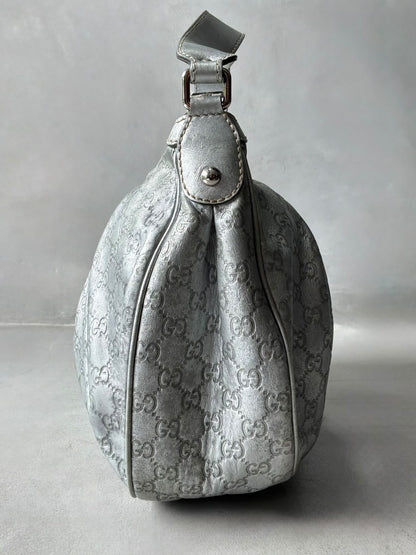 Gucci Monogram Metallic Hobo Bag