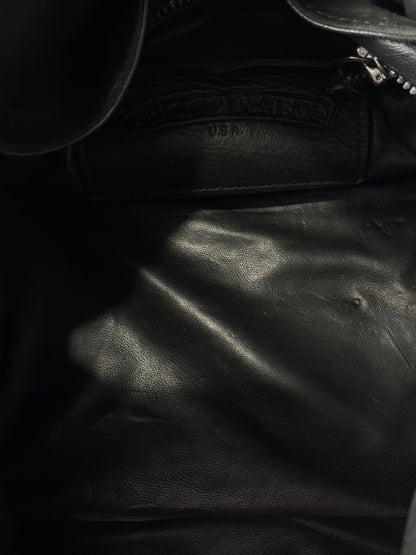 Chrome Hearts Grained Leather Clutch Bag