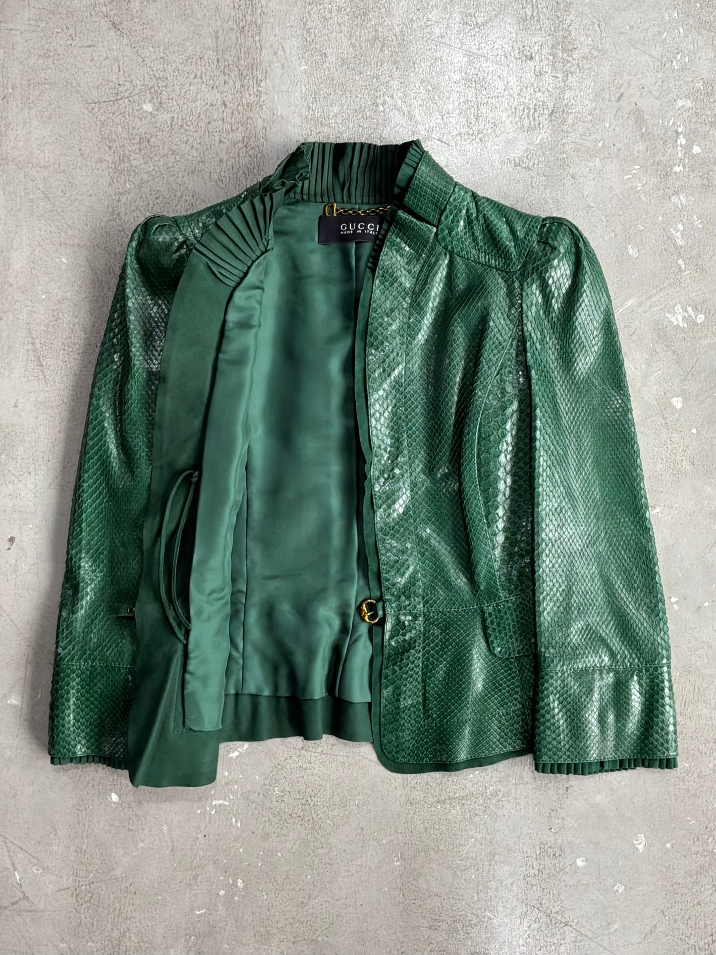 2006 Gucci Runway Python Leather Jacket