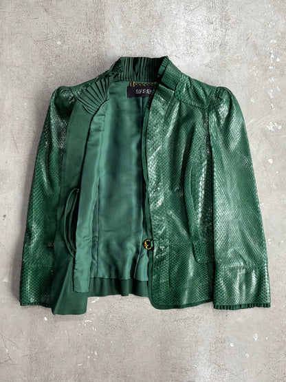 2006 Gucci Runway Python Leather Jacket