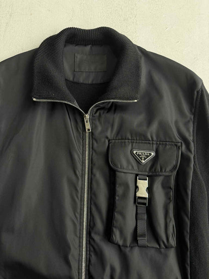 Prada triangle Logo Black Jacket