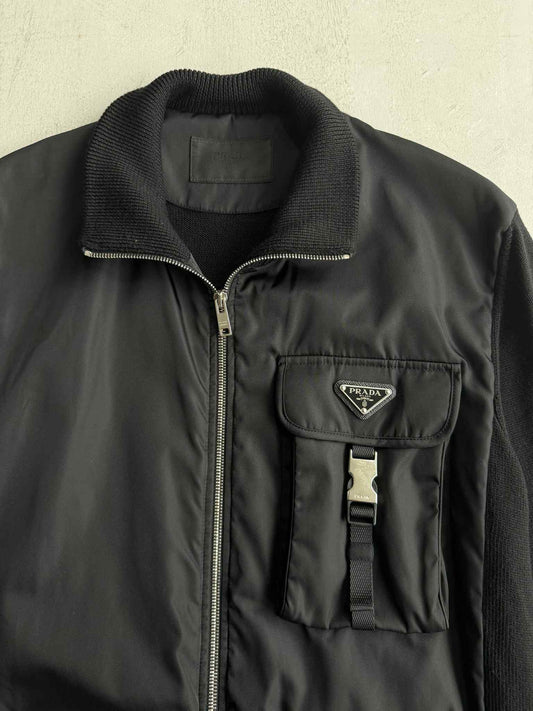 Prada triangle Logo Black Jacket