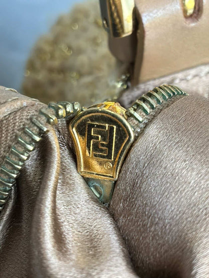 Fendi Woven Crochette Baguette Bag