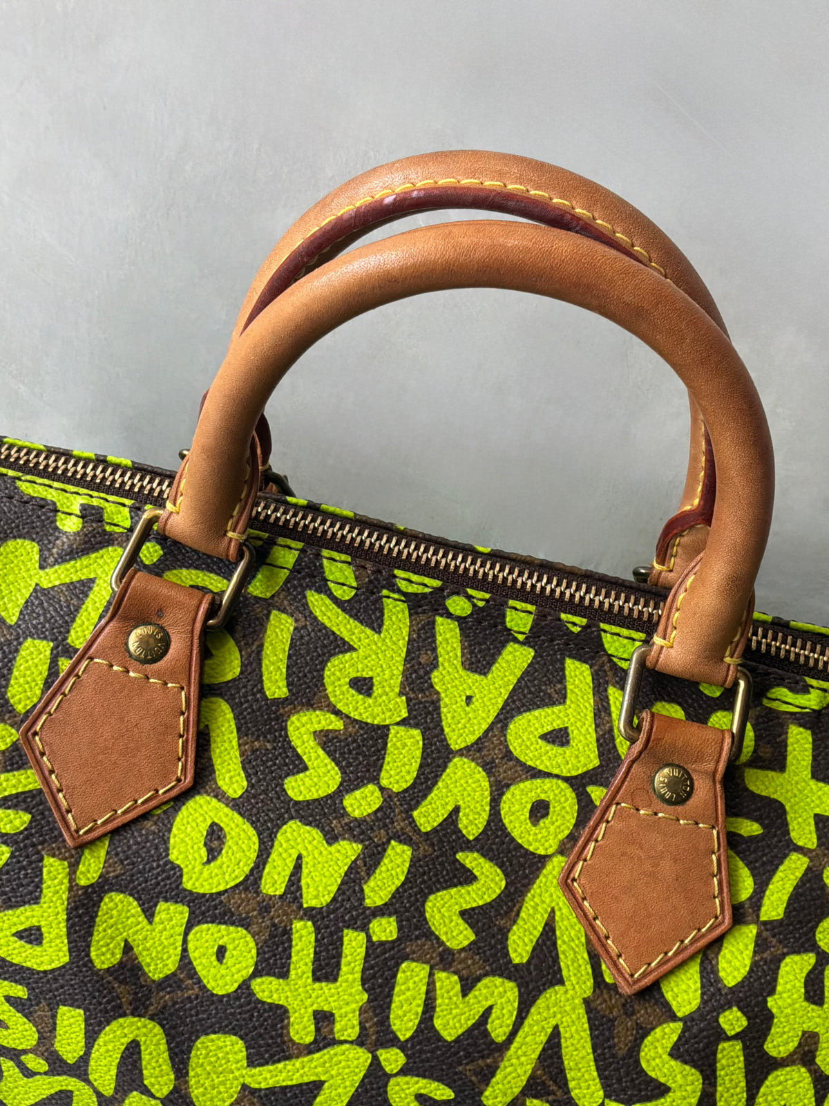 Louis Vuitton x Stephen Sprouse Green Graffiti Speedy 30 Bag