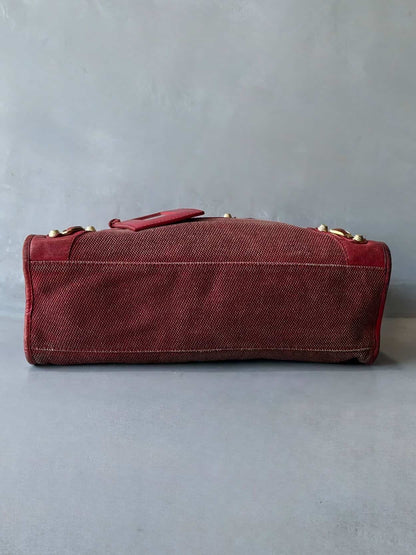 Balenciaga Classic City Mesh Red Bag