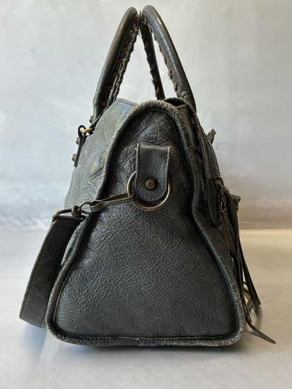 Balenciaga City Part Time Dark Gray Lambskin Bag