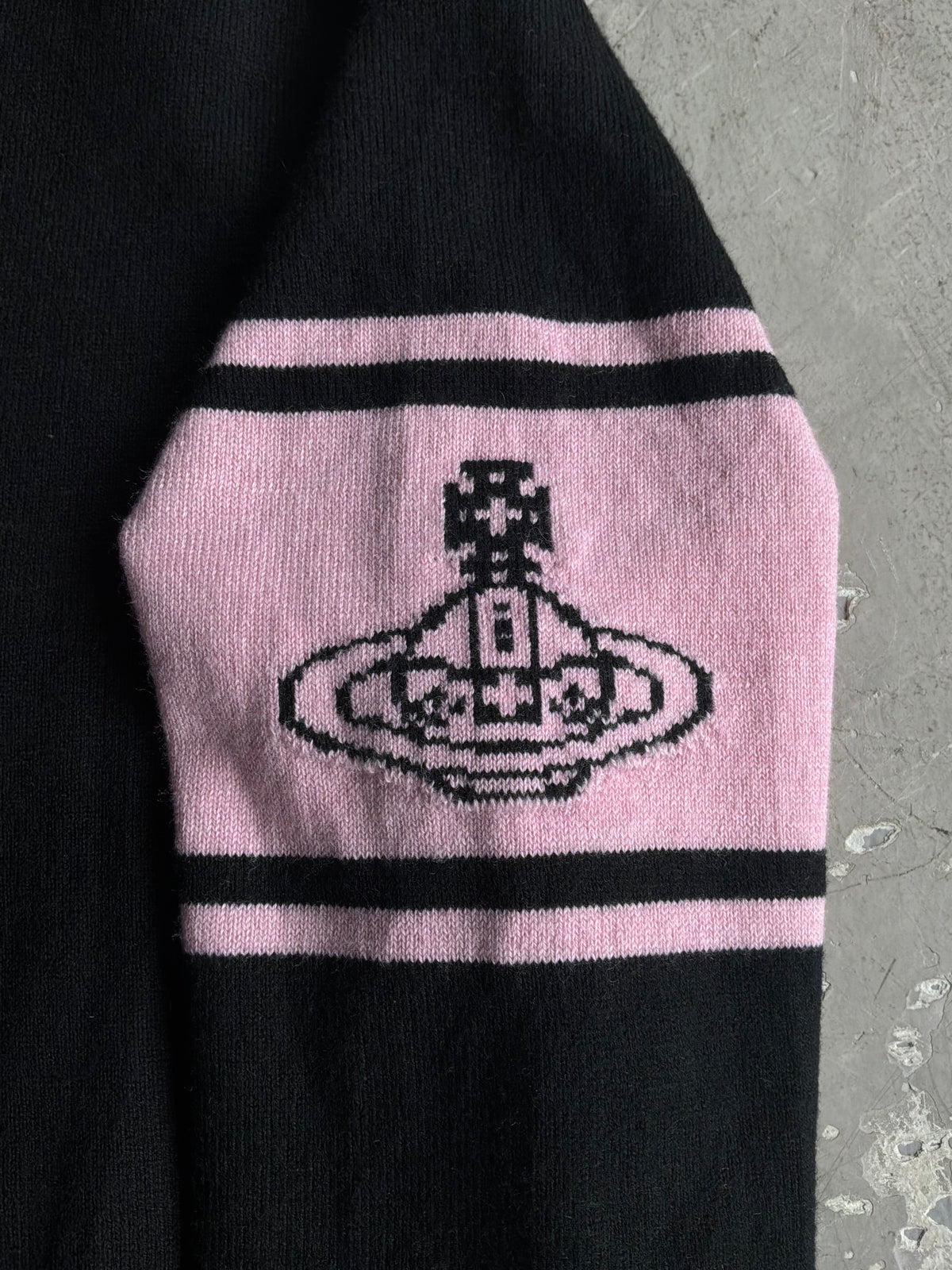Vivienne Westwood Black Pink Wool Cardigan