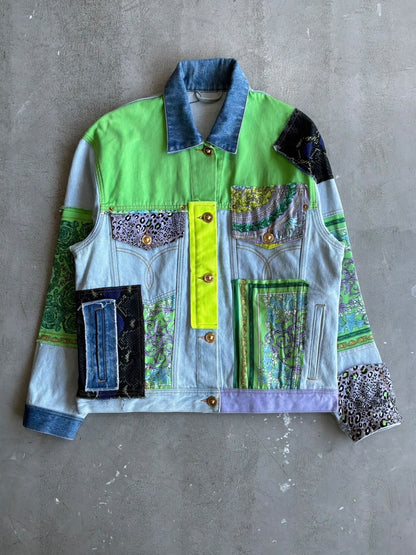 Versace Patchwork Denim Jacket
