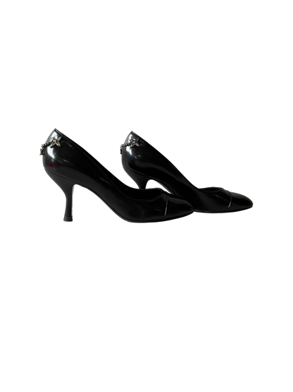 Louis Vuitton Black Chain Link Pumps