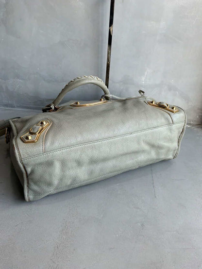 Balenciaga City Metallic Edge Gray in GHW