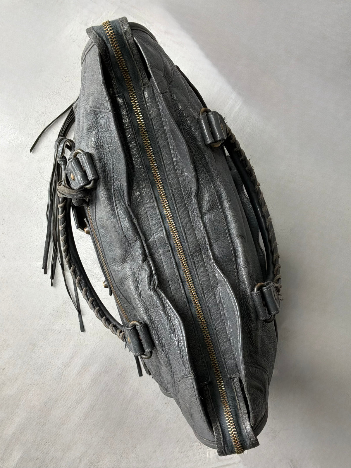 Balenciaga Classic City Gray on Brass Lambskin Bag
