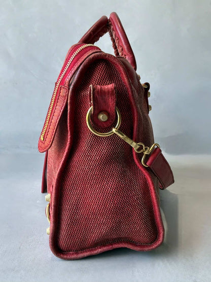 Balenciaga Classic City Mesh Red Bag