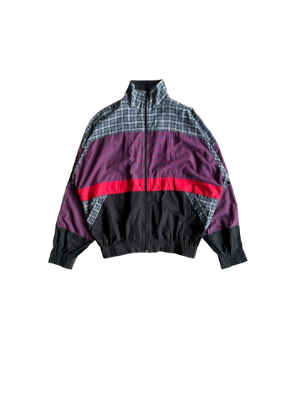 Balenciaga Patchwork Plaid Track Jacket