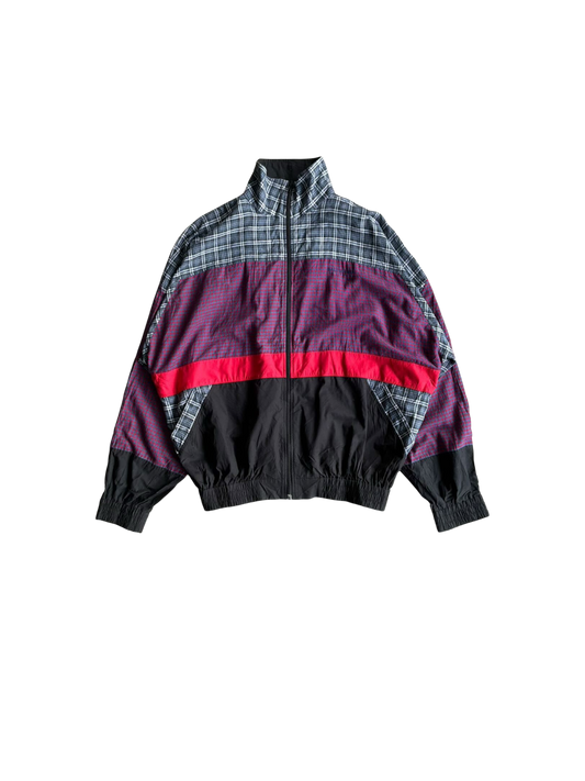 Balenciaga Patchwork Plaid Track Jacket