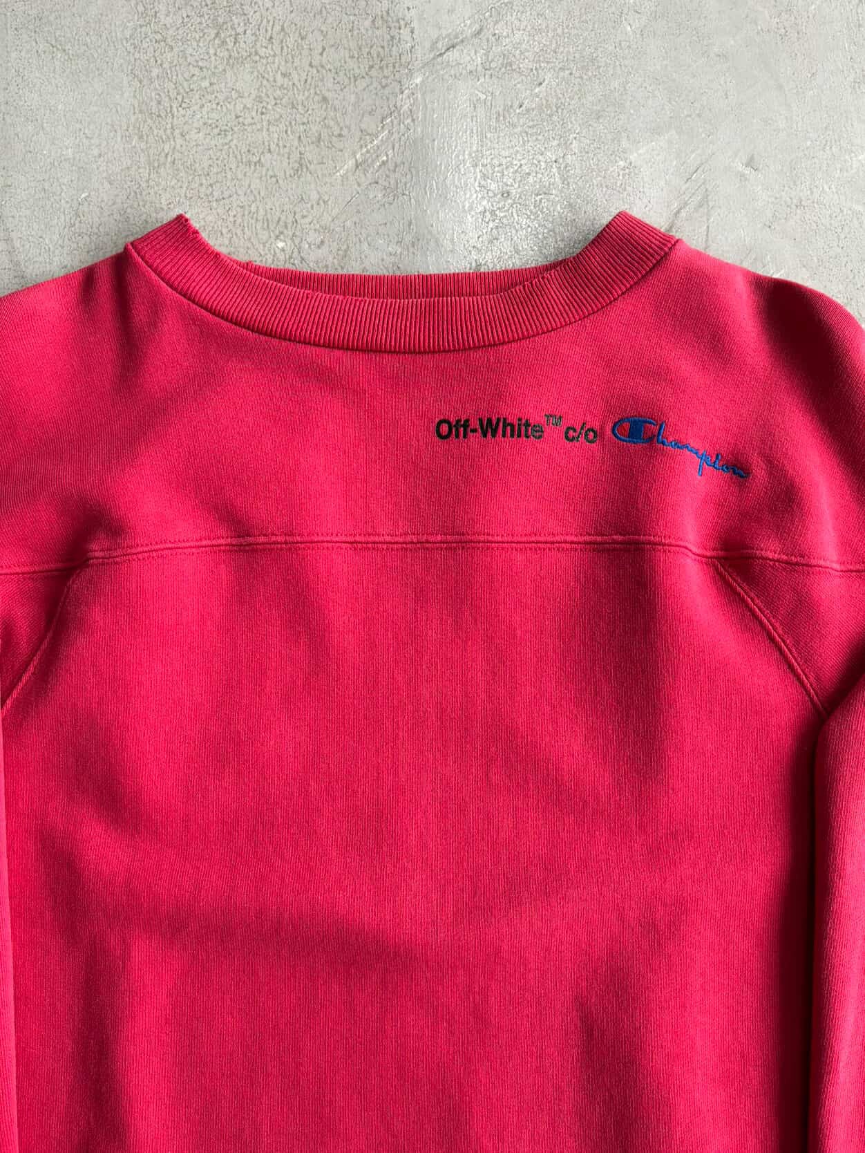 Off White x Champion Red Crewneck
