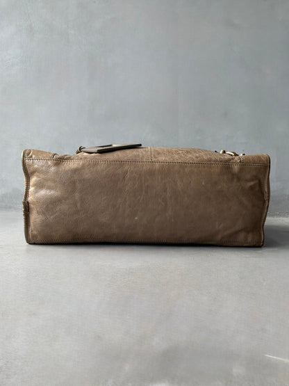 Balenciaga Part Time Taupe on Bronze Giant 12 Lambskin Bag