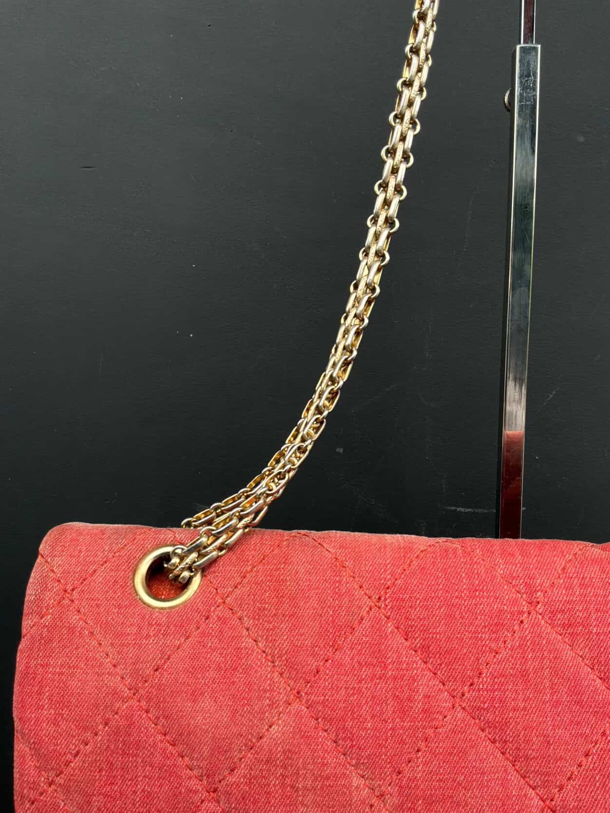 Chanel 2.55 Reissue Tricolor Denim Maxi Double Flap Shoulder Bag