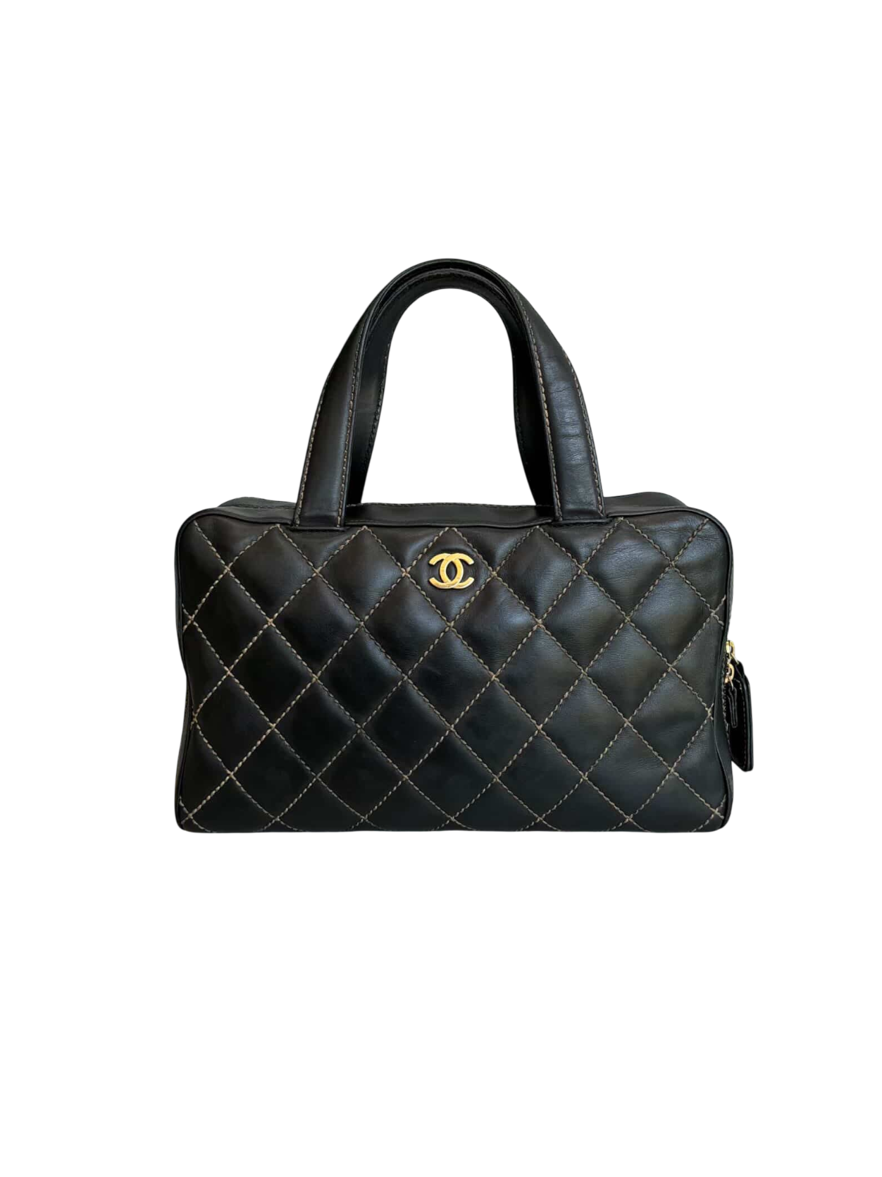 2002 Chanel Quilted Lambskin Boston Bag