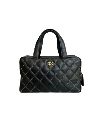 2002 Chanel Quilted Lambskin Boston Bag