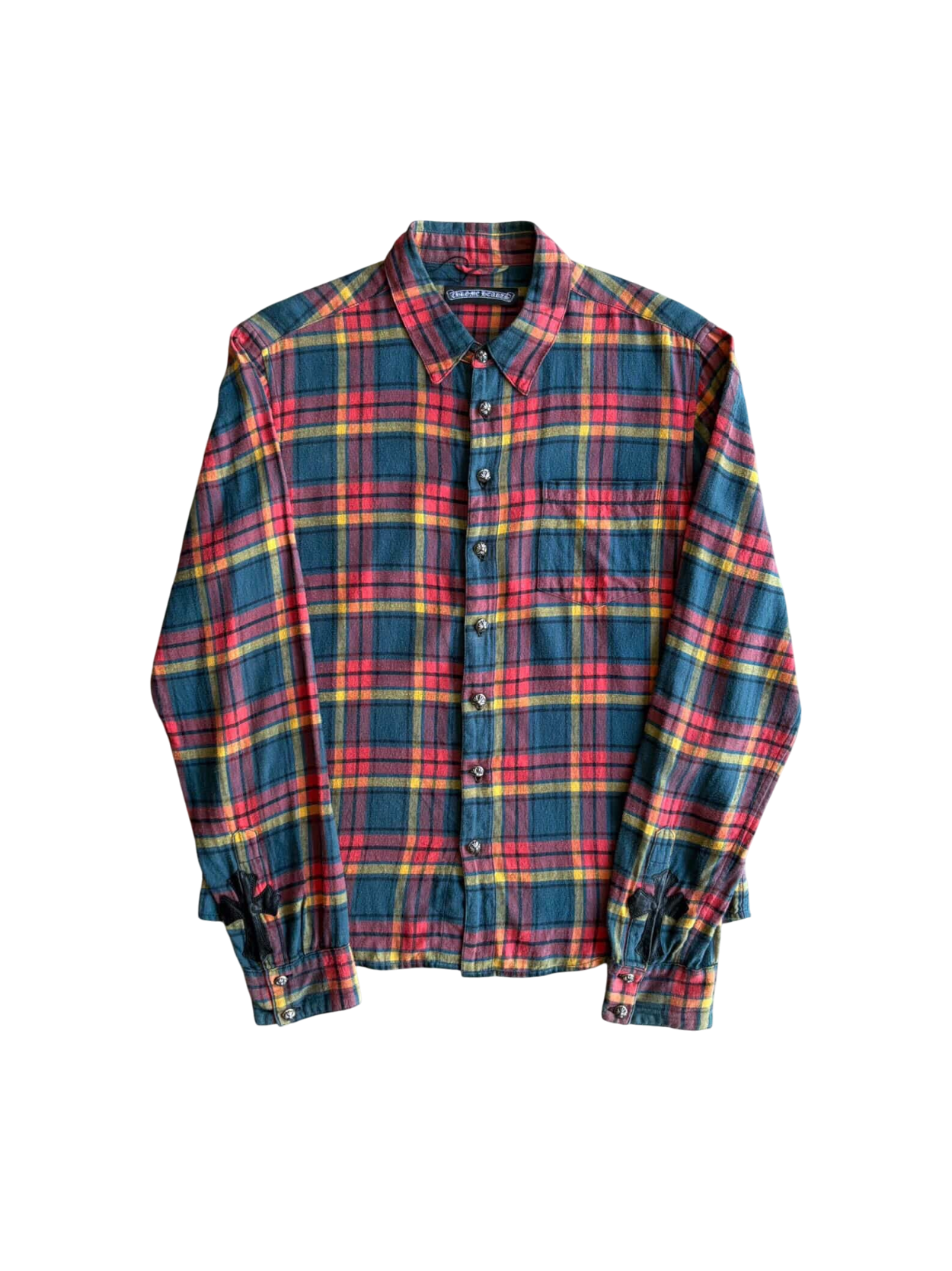 Chrome Hearts Cross Patch Plaid Flannel